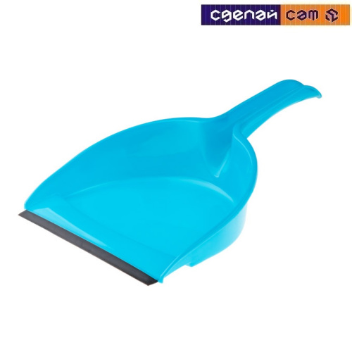 Совок пластм. с резинкой Standard (Стандарт) голубой PERFECTO LINEA