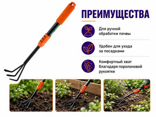 Рыхлитель PARK HG3550-F с поролоновой ручкой