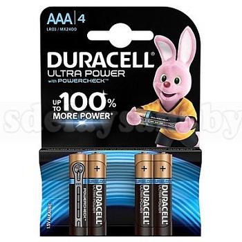 Элемент питания  DURACELL UltraPower LR03/MX2400 4BP ААА
