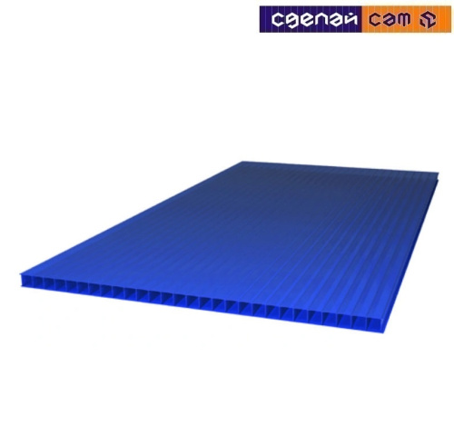 Поликарбонат сотовый 1050×2000×3,8 мм, синий