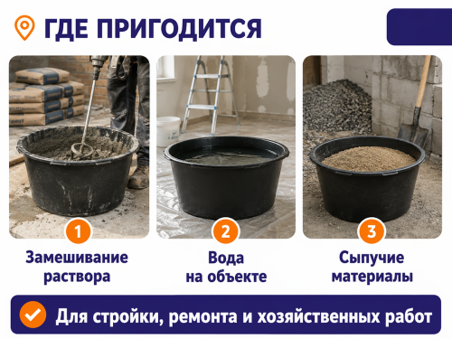 Ёмкость строительная круглая ВОЛАТ (90 л) фото 3