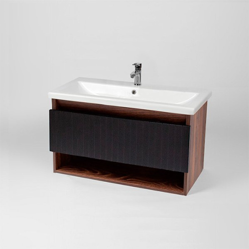 Тумба НОВА.80.80.07.N    МДФ шагрень чёрная 007