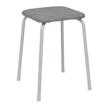 Табурет квадратный «Пенёк крепкий 224» с ЛДСП (Серый)