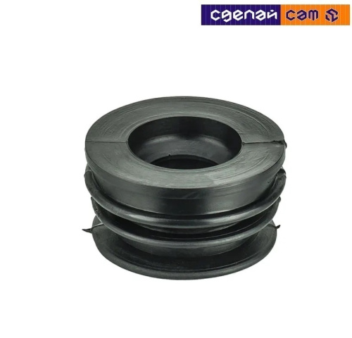 Манжета переход D25х50 трехлепестковая черная в инд.упаковк