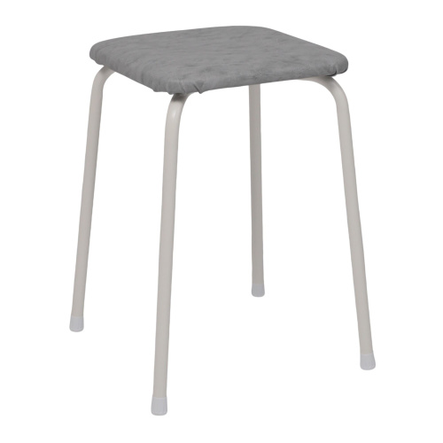 Табурет квадратный «Пенёк крепкий 224» с ЛДСП (Серый)