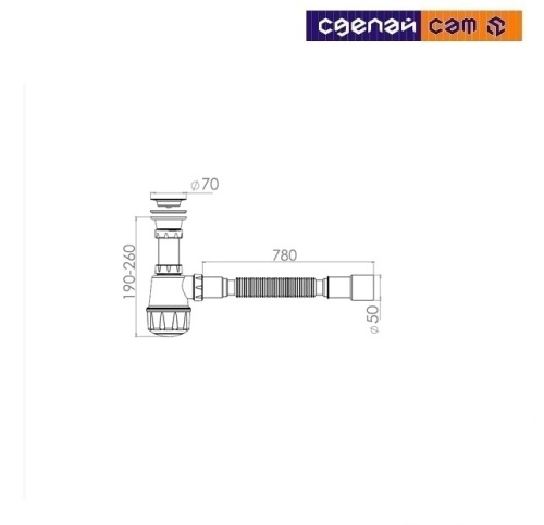 Сифон для кухни AV Engineering AVE (129760)