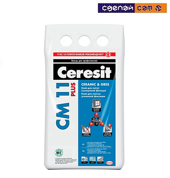 Клей для плитки Ceresit CM 11 Plus повышенной фиксации 5 кг