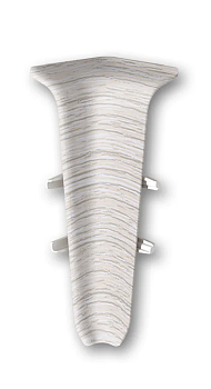 Угол внутренний для плинтуса 70мм "Идеал Деконика", 253 Ясень серый