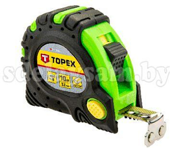 Рулетка стальная TOPEX  3 м х 19 мм магнитный фиксатор 27C343