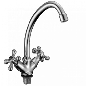 Смеситель для кухни с мах.CITY настольный (керам.шайбы) 21240009