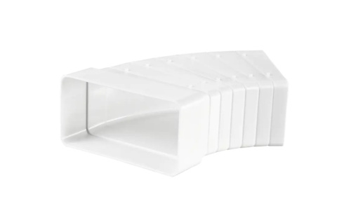 Колено ПВХ горизонтальное универсальное 204*60 ,82810 для плоских каналов