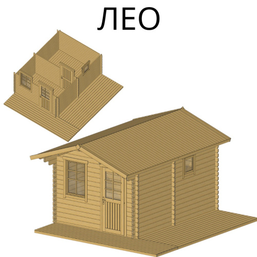 Садовый домик Лео 4х3 толщина 44 мм (готовая комплектация)