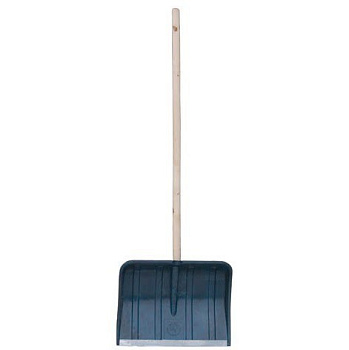 Лопата пластмассовая "ЛЕДО" с алюм.планкой с дер.черенком 100171-1