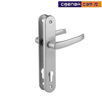 GAMAR ручка дверная LENOX 90WB на длинной планке (серебро)